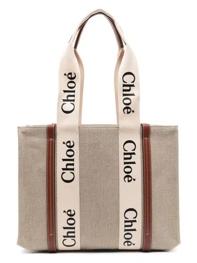 Chloé Woody Bag Bags In White