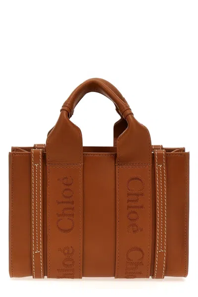 Chloé Women 'woody Mini' Handbag In Brown