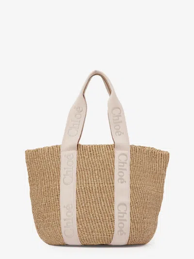 Chloé Chloe' Women Woody Rafia Shoulder Bag In Multi