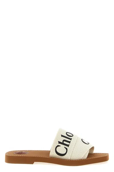 Chloé Women 'woody' Sandals In White