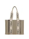 Chloé Woody Shoulder Bag In Cream
