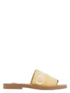 Chloé Woody Logo Embroidered Flat Slides