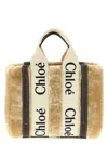 Chloé Beige Woody Small Tote In White