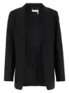 Chloé Chloè Single Breasted Silk Blend Wool Jacket In Black