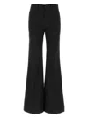 Chloé Black Pants With High Waist And Wide Leg In Viscose Blend Stretch Woman In Black