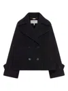 Chloé Double-breasted Notched Lapels Jacket Pockets In Black