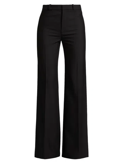 Chloé Women's Wool High-rise Flare Pants In Black