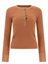 Chloé Ribbed Silk Top In Pink