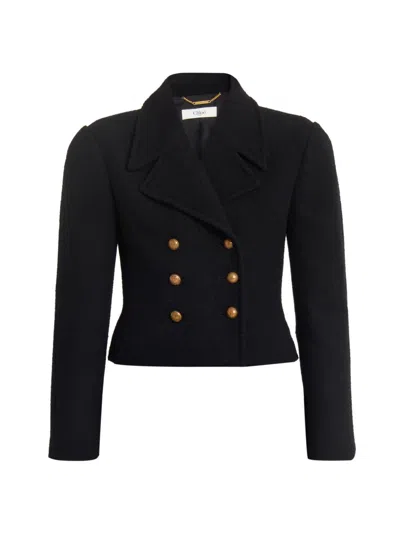 Chloé Women's Wool-blend Double-breasted Blazer In Black