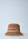 Chloé Women Woven Bucket Hat In Brown