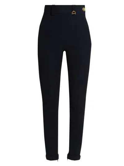 Chloé Women's Woven Straight-leg Trousers In Black