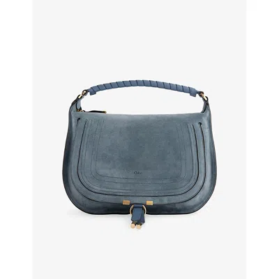 Chloé Womens Chloe Marcie Large Suede Hobo Bag