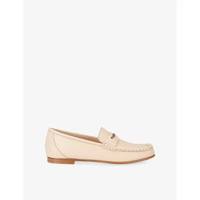 Chloé Womens Beige  Leather Loafers Eur 38.5 / 5.5 Uk In Sand