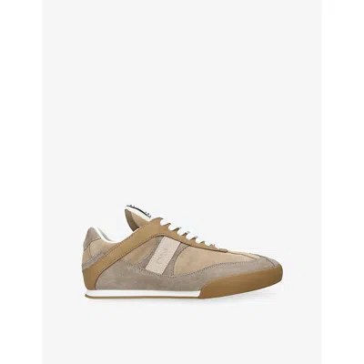 Chloé Womens Beige Kick Low Suede Trainers Eur 42/ 9 Uk In Brown