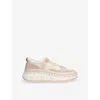 Chloé Womens Beige Oth Nama Mesh And Suede Low-top Trainers Eur 37 / 4 Uk In Brown