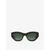 Chloé Womens 6n000523 Cat-eye Frame Acetate Sunglasses Black In Black