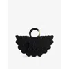 Chloé Womens Bracelet Paravent Small Crochet Shoulder Bag Black In Black