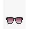 Chloé Womens Black Ch0149s Square-frame Acetate Sunglasses In Black