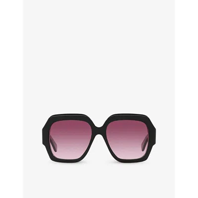 Chloé Chloe Womens Black Ch0154s Square-frame Acetate Sunglasses