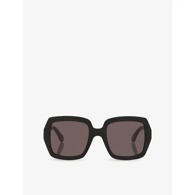 Chloé Womens Black Ch0301s Square-frame Acetate Sunglasses