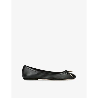 CHLOÉ WOMENS BLACK IRIS BALLERINA LEATHER FLATS