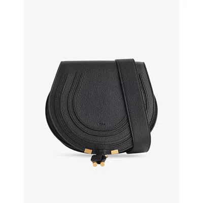 Chloé Womens Black Marcie Medium Leather Cross-body Bag