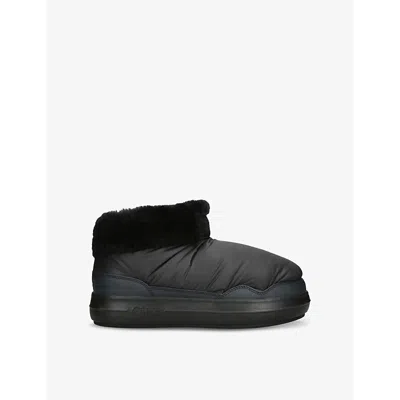 Chloé Womens Chloe Polar Shearling-lined Nylon Ankle Boots In Black