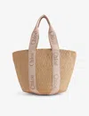 Chloé Chloe Womens Blushy Beige Woody Large Paper Tote Bag In Blushy Beige