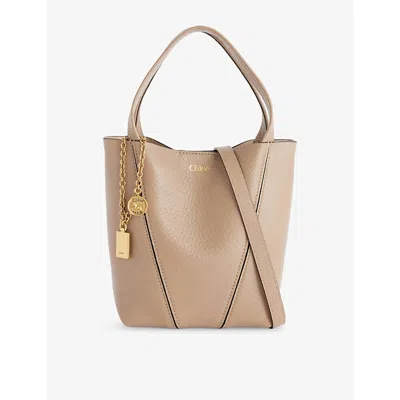 Chloé Womens Boyish Brown Spin Small Leather Tote Bag