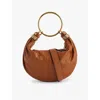 Chloé Bracelet Bag Mini In Shiny Grained Calfskin In Clay Brown