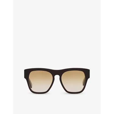 CHLOÉ WOMENS BROWN CH0149S SQUARE-FRAME TORTOISESHELL ACETATE SUNGLASSES
