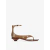 Chloé Jelly Brown Sandals With Logo Imprinted On The Side And Ankle Buckle Closure In Tpu Woman In Neutral