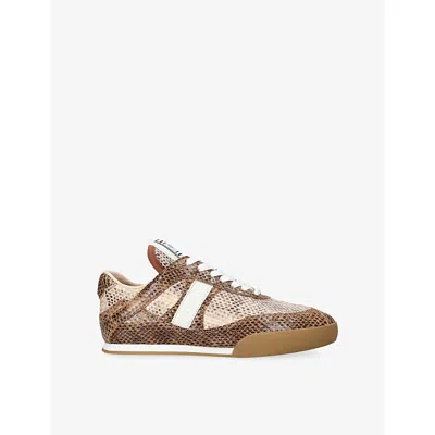 Chloé Womens Chloe Kick Low Suede Trainers In Brown