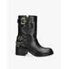 Chloé Leather Dakota Ankle Boots 60 In Multi