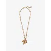 Chloé Womens Vintage Gold Horse Brass Pendant Necklace In Gold
