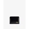 Chloé Womens Black Iconic Leather Card Holder In Black