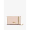 Chloé Womens Chloe Iconic Leather Wallet On Chain In Cement Pink