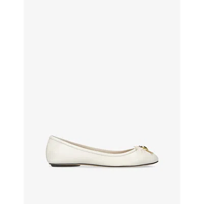 Chloé Womens Iris Ballerina Leather Flats B In Bone