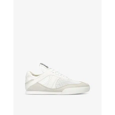 Chloé Chloe Women Sneakers Kick In Mesh E Pelle Scamosciata In White