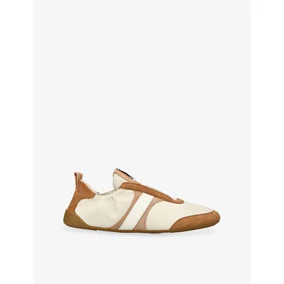 Chloé Womens Chloe Kick Leather Trainers In Brown