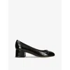 Chloé Marcie Embellished Patent-leather Pumps In Black