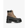 Chloé Chloe Two Tone Nabuk And Rubber Phoenix Ankle Boots In Tan Comb