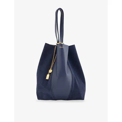 Chloé Womens Parisian Night Spin Leather Tote Bag In Pink