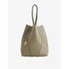 Chloé Womens Aloe Green Spin Medium Leather Tote Bag In Gray