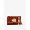 Chloé Womens Clay Brown Heritage Small Velvet Cross-body Bag