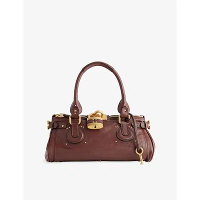 Chloé Womens Chloe Paddington Leather Tote Bag In Brown