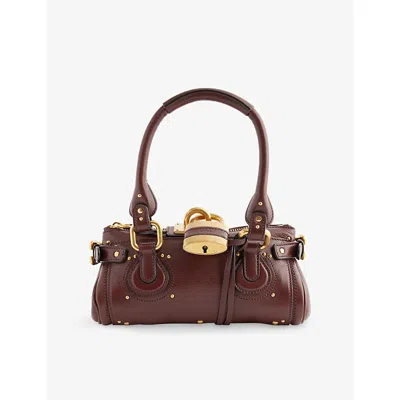 Chloé Womens Crafty Brown Paddington Small Leather Shoulder Bag