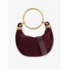 Chloé Womens Deep Violine Bracelet Hobo Mini Suede Top-handle-bag In Deep Violine