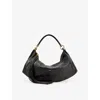 Chloé Hobo Bag Shoulder Bag In Black Leather In Kohl Brown