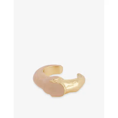 Chloé Womens Gold Pink Tropicus Brass And Resin Bangle In Multi